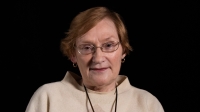 Current photography of Lidmila Lamačová taken during the recording in the Prague ED studio on January 29, 2020