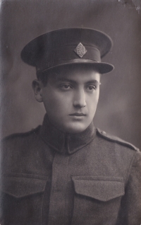 Leo Melcer during his military service in Hranice na Moravě, 1926