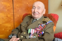 Colonel Vasil Timkovic in his apartment in March 2019