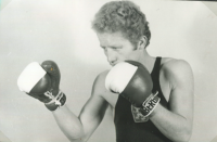 Tibor Puha, in the boxer pose