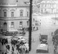 Vojenská technika v uliciach Trenčína 21. augusta 1968