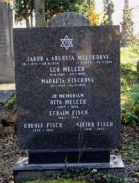 Photograph of the family grave at the Jewish cemetery in Ostrava