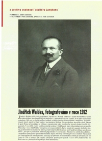 Jindřich Waldes, photograph from Langhans studio, Prague 1912