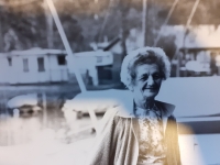 Věra Hromádková, mother of Jiřina Nováková, Switzerland 1982