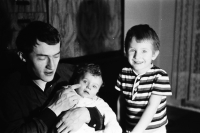 With the father and an older brother in 1967