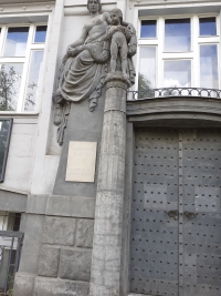 The original door of the former museum of Jindrich Waldes, Prague, Vrsovice 