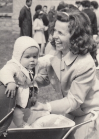 With her daughter Gabriele, 1969