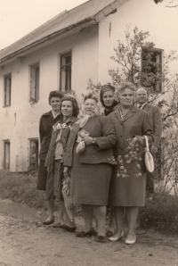 With friends from Germany in Hutsky Dvur, 1965