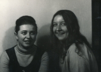Jindra Lisalová na vysoké škole, asi 1971