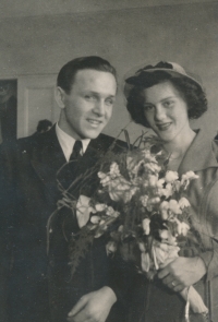 Marriage of Eduard and Stanislava Císař; January 21st 1950 