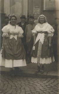 Ludmila Severinová née Novotná in a traditional costume