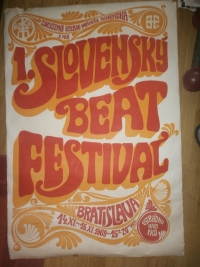 Poster for I. Slovak beat festival, November 1969