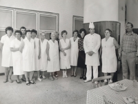 The chef and his team in the dining room of the Regional Administration of the National Security Corps Brno 