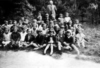 Eva (12 years-old) on a school field trip, 1936