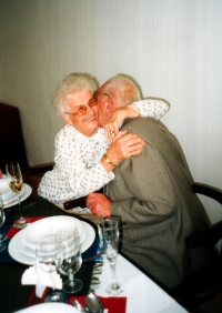 The golden wedding anniversary of Eva and Jaroslav Šteklovi, Prague, 2002