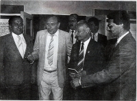Emil Sedlacka meeting Alexander Dubcek, June 5, 1990, Trencin