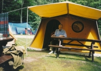 František Vomáčka as a Scouts camp counsellor. 1998