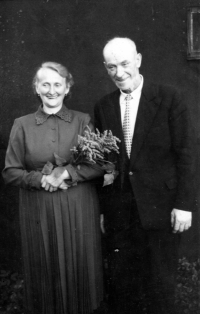 Parents of husband Marie Vašková, Šenov, 1970s