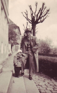 Zdeněk Žemlička with his father 