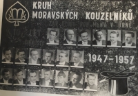 The club of Moravian Magicians 1947-1957, Vladimír Buček senior in the bottom row, second from the right 

