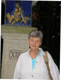 In front of the restored Via Crucis, Kamenice nad Lipou, 2007 