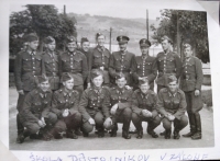 school of reserve officers, Jozef Vojtech in the upper row, fourth from left