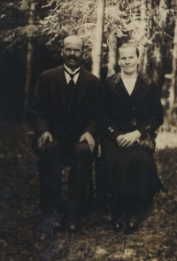 Grandfather and grandmother Antonín and Antonie Mlynář, America - Klášterec nad Orlicí, 1930s.