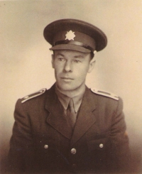 Father Josef Mlynář in the uniform of a member of the National Security Corps, early 50s.