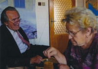 The brother Josef Mlynář and the sister Božena Mlynářová, 2002.