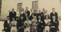 His aunt Anna Mlynářová´s wedding, America - Klášterec nad Orlicí, the first half of 1930s