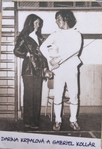 Future couple - Darina Krpalová and Gabriel Kollár in 1972.