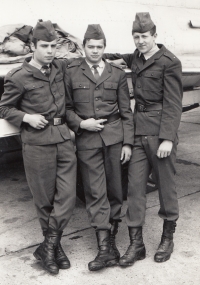 Jiří Olšaník (on the left) during military service, 1973