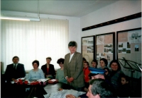 Ceremony for the welcoming of 'new citizens'; Zahrádky, 2001 