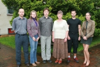 Eliška with members of her faculty, Faculty of Management - University of Economics and Business, Jindřichův Hradec, 2009

