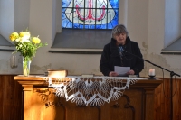 In a Protestant Church during the celebration of its founding, a history lecture, Zahrádky, November 1st, 2015 