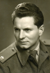 Vladimír Dvořáček at the time of his army service. 1958