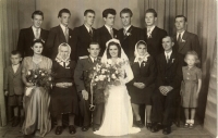 Wedding photographs of the Hutárek couple, August 18, 1951