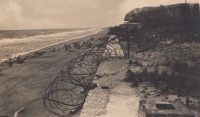 Dunkirk, barricades on the shore, 1944-1945
