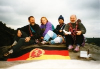 Otokar Simm (second on right) with the east-german friends celebrating the 10th anniversary of the unification of Germany in 2000