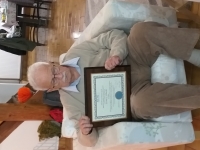 Jaromír Ulbrecht holds his most important diploma in his life - admission to the academic community of the American Institute of Chemical Engineering