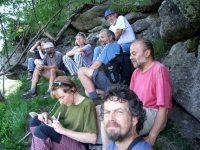 Otokar Simm (quite on left) at a trip in Jizera mountains 