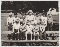 Pioneer camp, Jaroslav top row, first from right.1979.