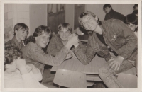 Jaroslav with classmates in the last year of highschool, 1989