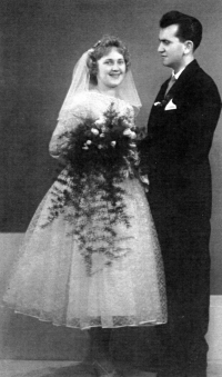 The marriage of Ladislava and Jaroslav Klásek, 1958