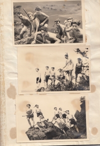 Kvíťa's Diaries: Photographs of scout games, 1940's