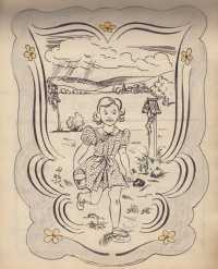 Obrázky, které Oldřich Kothbauer kreslil ve vězení své dceři Jitce