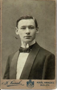 Václav Kouklík, graduation photo from the teacher's intitute in Kutná Hora, 1914