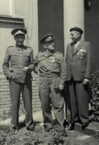 From the left Václav and Miloslav Kouklík and brother-in-law Vitouš, around1945