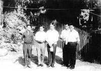 the Odstrčil brothers  in 1971: (from the left) Hynek, Jan, Oldřich, Josef, Boleslav