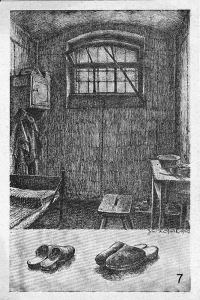 Jan Kopeček the Elder's drawing of the cell where he spent most of his prison term.
